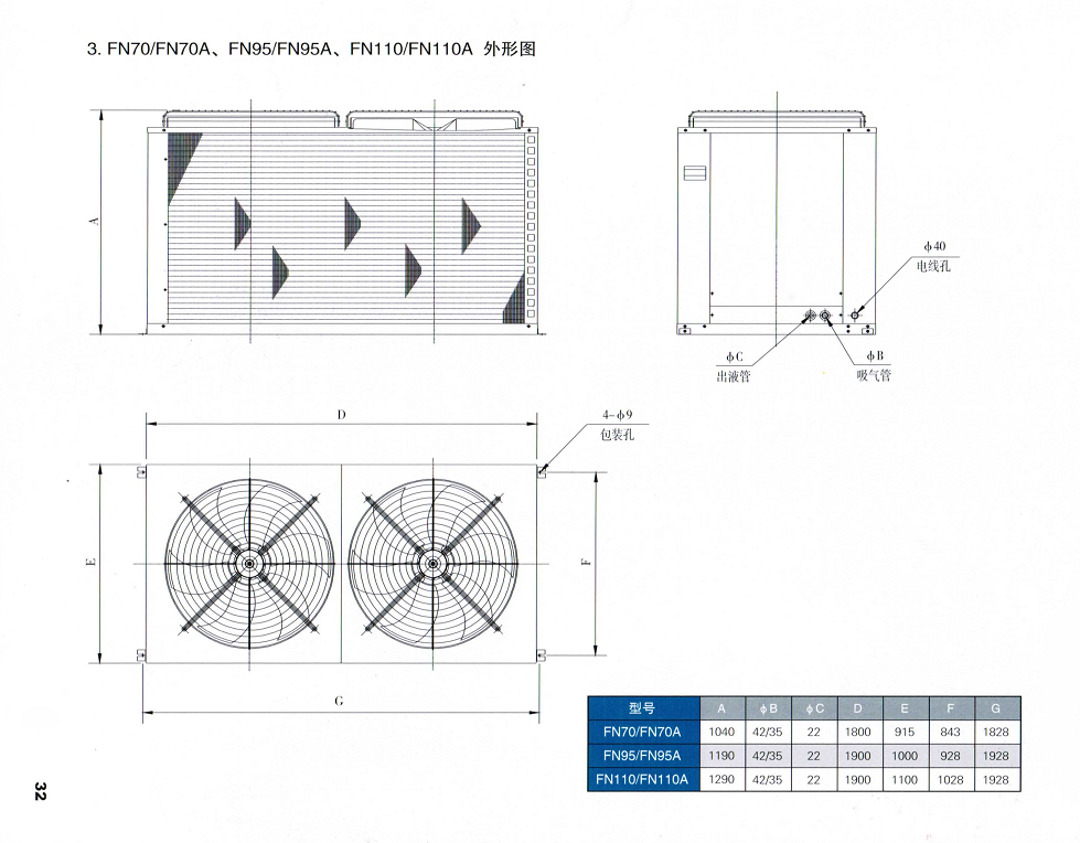 直膨式工業(yè)恒溫恒濕空調(diào)風(fēng)冷冷凝器的計算與選擇